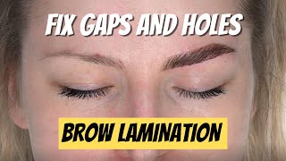 THUYA amp BRONSUN Eyebrow Lamination Step by Step  Brows with Gaps amp Holes [upl. by Hilario]