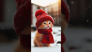 The Snowman’s Magical Revenge ☃️✨ A Kittens Win Over the Bulliescat cattales catfunny catshort [upl. by Zinck599]