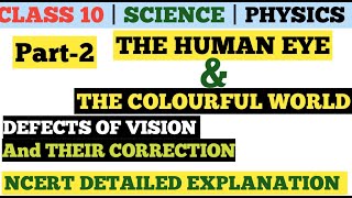 DEFECTS OF VISION AND THEIR CORRECTIONClass 10thNCERT Explanation [upl. by Dido124]