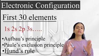 Electronic Configuration for first 30 elements  Chemistry [upl. by Duax]