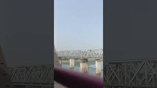 Train travel through bridge travelling by train train journey travel explore train india [upl. by Ern]