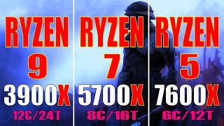 RYZEN 5 7600X vs RYZEN 7 5700X vs RYZEN 9 3900X  PC GAMES TEST [upl. by Yirinec310]