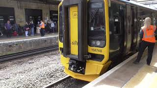 GWR Class 158748 Departure Exeter St Davids for Barnstaple [upl. by Elahcim]