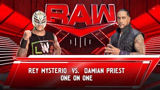 Rey Mysterio vs Damian Priest  Raw Preview  WWE 2K24 [upl. by Boys]