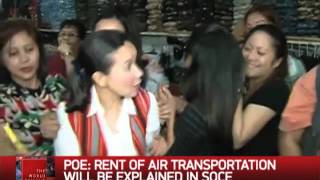 Grace Poe Campaign organizers rent aircraft [upl. by Uhthna]