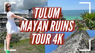 4K TULUM MAYAN RUINS TOUR ft Pyramid amp Temple [upl. by Acinod]