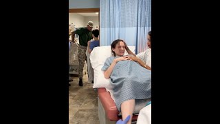 Soldier surprises his pregnant wife and helps deliver their baby 🥹 [upl. by Shafer]