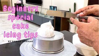 Cake Icing Tutorial for Beginners  Whip Cream Cake  Beginners Special [upl. by Dauf]