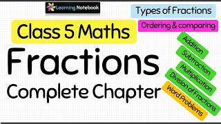 Class 5 Maths Chapter Fraction Complete Chapter [upl. by Arriaes305]