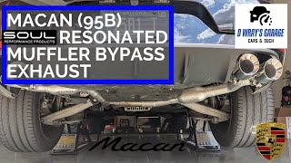 SOUL Resonated Muffler Bypass Install Macan Turbo  95B1 [upl. by Nohsreg]