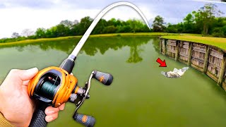 Fishing for GIANT Bass w Topwater in SMALL Ponds LOADED [upl. by Paola]