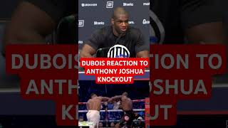 DANIEL DUBOIS REACTION TO ANTHONY JOSHUA KNOCKOUT anthonyjoshua ajvsdubois knockout boxing ko [upl. by Asik169]