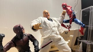 Daredevil amp Spiderman vs Kingpin STOP MOTION [upl. by Niahs]