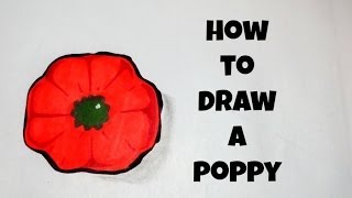 How To Draw A Simple Poppy [upl. by Lissak]