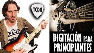 Como tocar guitarra eléctrica ejercicios de digitación Tutorial para principiantes 12 TCDG [upl. by Holle]