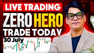 🔴30 July zero hero live trading bank nifty trading optionstrading trading livetrading fyers [upl. by Lehcin]