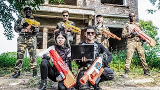 LTT Game Nerf War  Couple Warriors SEAL X Nerf Guns Fight Mr Close Crazy Raid The Gang [upl. by Hallette49]