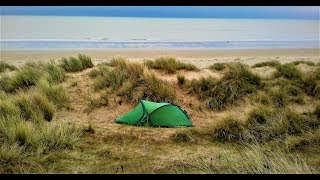 COASTAL SOLO WILD CAMP  GREATSTONE KENT  VANGO HELVELLYN 200 TENT [upl. by Amelita]