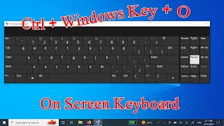 On Screen Keyboard in Windows 10 amp 11 [upl. by Sellihca]