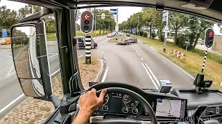 POV truck Driving MAN TGX 500 narrow roads Bathmen Netherlands 🇳🇱 4k cockpit view [upl. by Dias975]