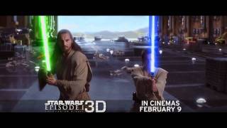 Star Wars Episode 1 Phantom Menace in 3D FEB 9 [upl. by Kokoruda]