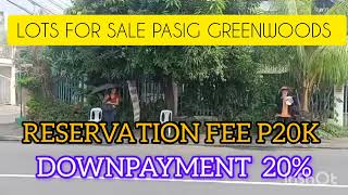 LOTS FOR SALE GREENWOODS RESIDENTIAL STATES PASIG CITY BGRYSAN MIGUEL [upl. by Aihsela76]