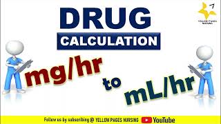 Drug calculation for Nurses  Converting mghour to mLhour  Using infusion pump  PART5 [upl. by Ydnew544]