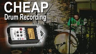 How To Record Drums Cheap zoom h4n [upl. by Rainger]