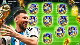 I Made Qatar World Cup 2022 Winning Argentina Squad Messi’s Argentina FC Mobile [upl. by Nylrehc]