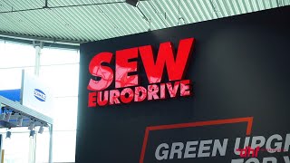 dhf Intralogistik auf der Logimat zu Besuch bei SEWEurodrive [upl. by Einnel169]