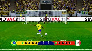 Brazil vs Mexico  Penalty Shootout  Copa America 2024 Final  PES Gameplay PC [upl. by Lam]