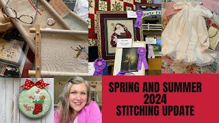 SpringSummer 2024 Finishes  WIPS  Stitching Stars and MORE Vonna Pfeiffer [upl. by Rosemary528]