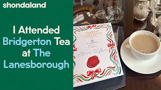 I Attended Bridgerton Tea at The Lanesborough Hotel  Shondaland [upl. by Kcirdef]