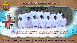 Diaconate Ordination 2024  3rd February 2024  Papal Seminary Pune [upl. by Aramas]