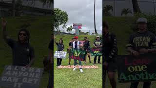 Waialua high school show aloha sign waving [upl. by Kosey269]