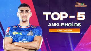 Chiyanehs Top5 ankle holds in Pro Kabaddi League  PKL Season 11 [upl. by Jeaz]