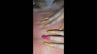 intense scratching NAILS LONG [upl. by Landry]