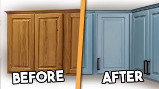 DIY Kitchen Cabinet Painting  the CHEAP amp EASY way [upl. by Liddle]