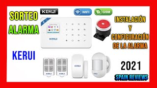 ✅ KERUI  ALARMA para casa 😉 Instalación CONFIGURACIÓN y SORTEO DE ALARMA ⭐ 2021 👍 Spain Reviews [upl. by Eitra]