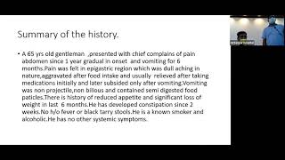 Case Presentation  Carcinoma Stomach 27042021 [upl. by Nnylirak]