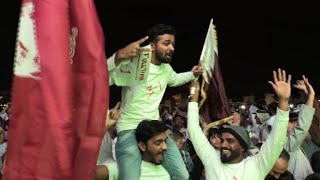 Coupe dAsie la joie des supporters du Qatar après la victoire [upl. by Araek]