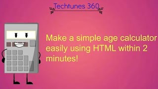 How to make a simple age calculator easily using html [upl. by Epoillac]