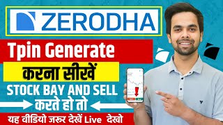 Zerodha TPin kaise generate kare  How to Generate TPin in CDSL  How to Generate Zerodha TPin [upl. by Nolyarg]