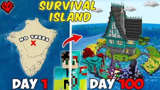 I Survived 100 Days on a SURVIVAL ISLAND in Minecraft 120 Movie [upl. by Tran266]