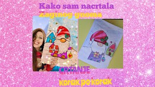 KAKO NACRTATI GNOMA MALOG SNJEZNOG PATULJKA ❤️ CRTANJE ZA DJECU [upl. by Roderich]