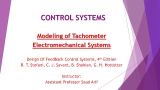 Modeling of Tachometer  Electromechanical Systems [upl. by Alcot]