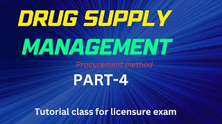 Procurement methodDrug supply management [upl. by Leinad]