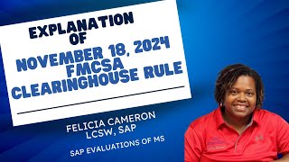 Understanding the November 18 2024 FMCSA Clearinghouse Rule [upl. by Alphonso]