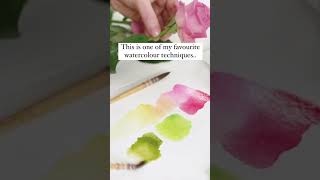 This is one of my favourite watercolour techniques watercolortips paintingtips beginnerarttips [upl. by Jacqueline53]