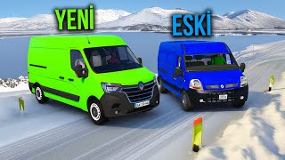 Yeni Panelvan Arabalar vs Eski Panelvan Arabalar Buzlu İniş Parkurunda  GTA 5 [upl. by Androw]